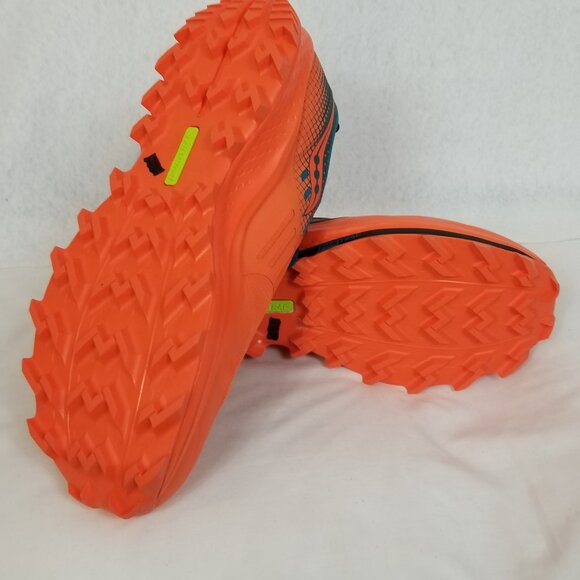 SAUCONY Trail Pwrtrac Formfit Men's Running Shoes Orange Green Size 10.5 ~ 4394 - Picture 6 of 9